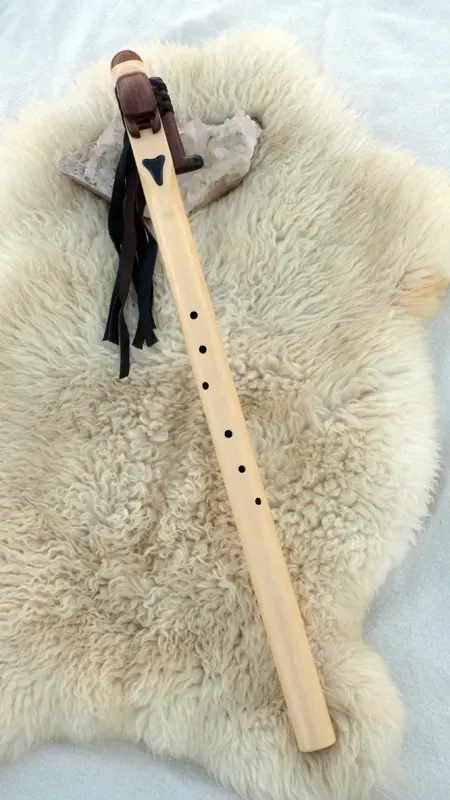 Native American Style Bass Flute 7 Hole in the Key of G with an inlay — product photo