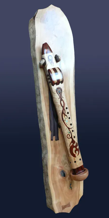 Collector's Edition - Bird's Eye Maple and Cocobolo Drone Flute — product photo