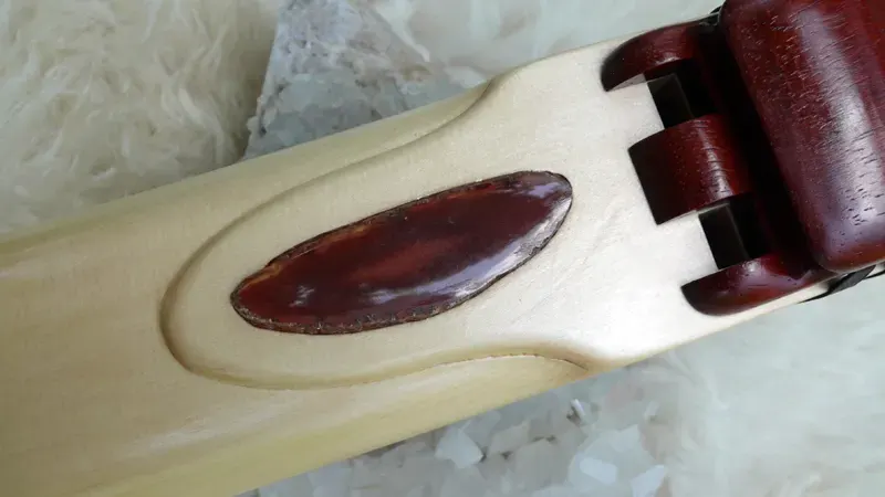 7 Hole Alaskan Yellow Cedar Drone Flute in the Key of Low D with Agate slice inlay — product photo