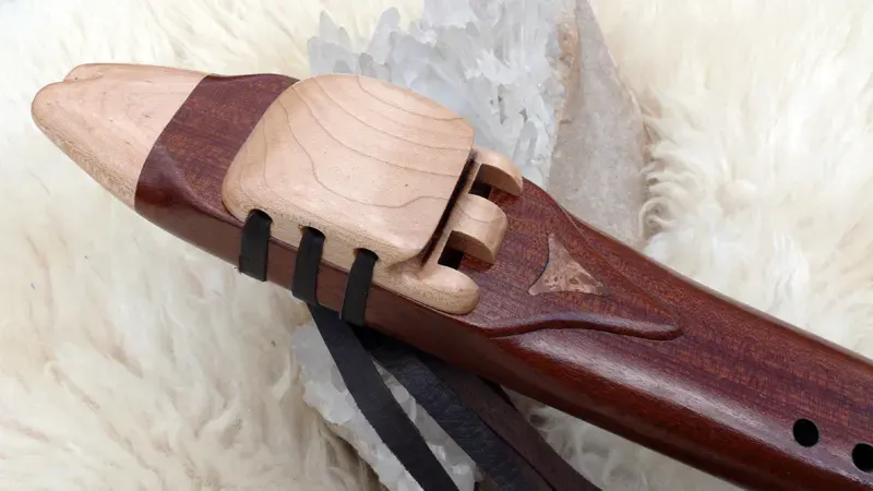 Native American Style Drone Flute 7 Hole Key of F# — product photo