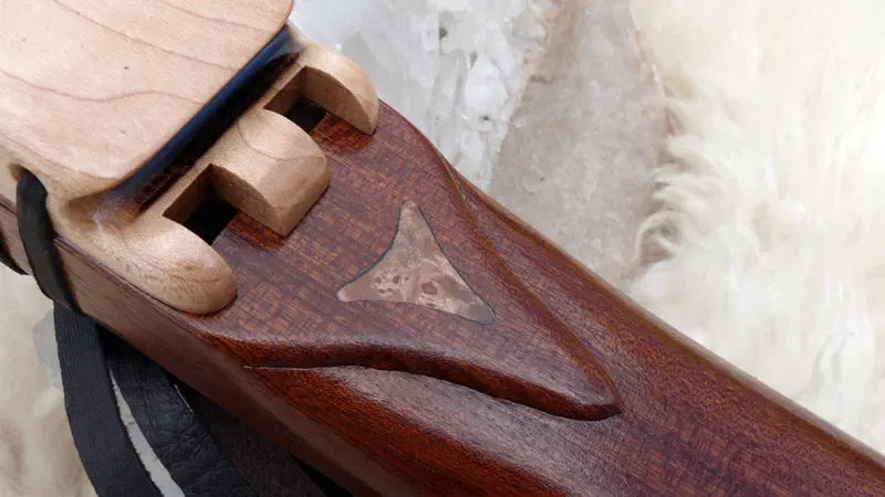 Native American Style Drone Flute 7 Hole Key of F# — product photo