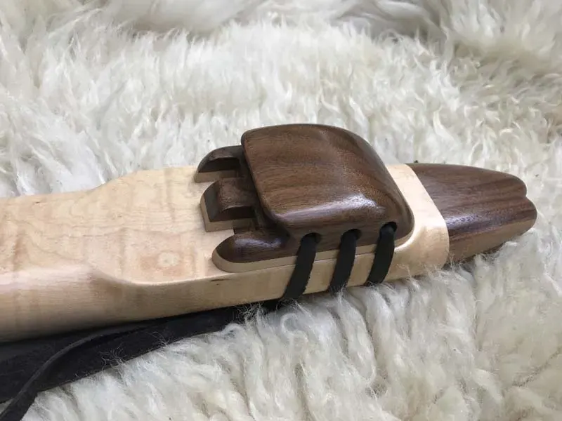 Native American Style Drone Flute - 7 Hole in the Key of E of Maple and Walnut — product photo